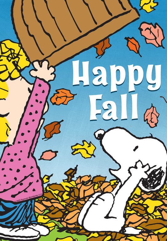 PEANUTSĀ® Happy Fall Sally And Snoopy House Flag ( 1 item per case )